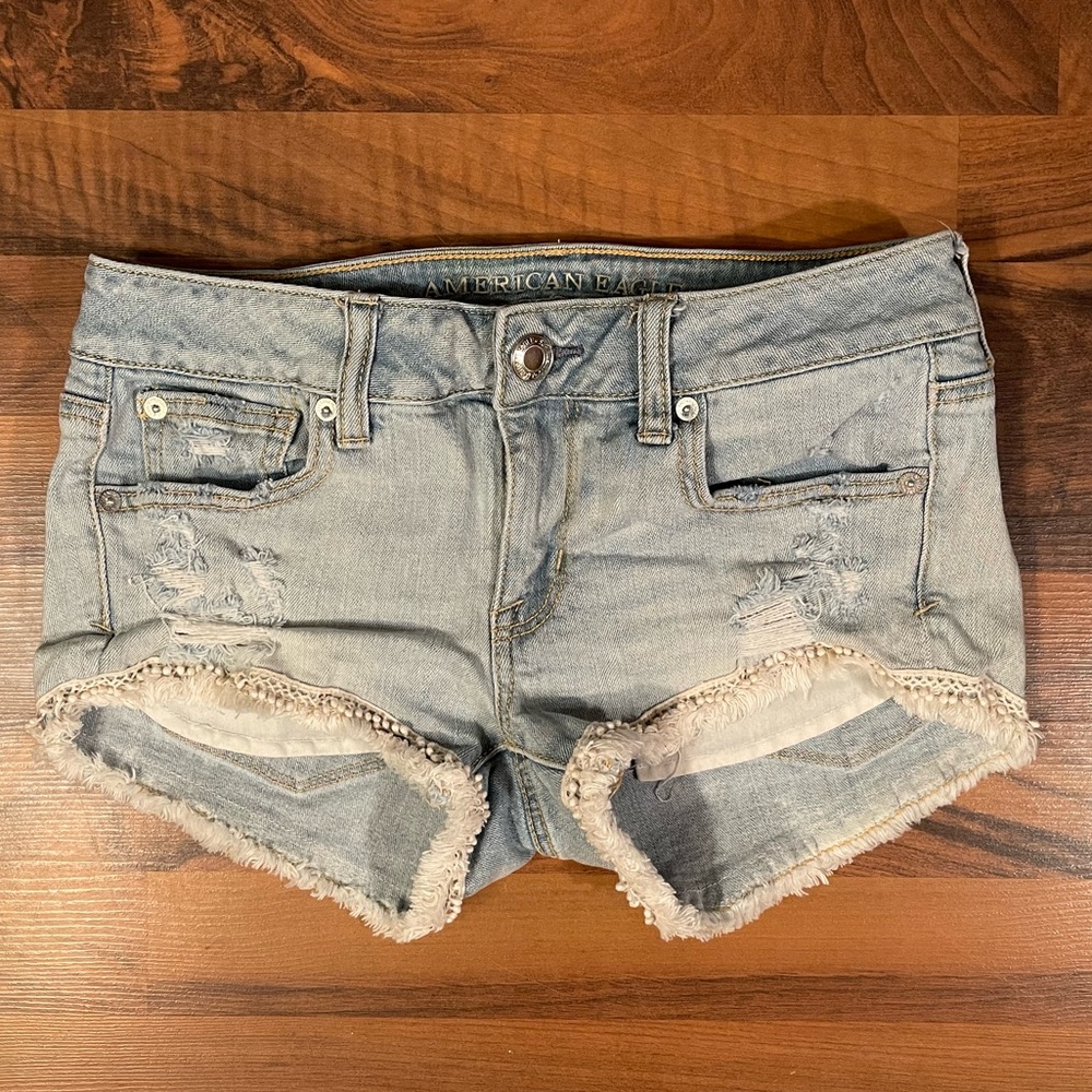 AEO “Shortie” Jean Shorts Distressed American Eagle Outfitters